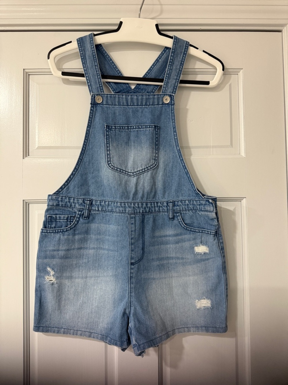 The Childrens PLACE Denim Short Overalls Size 14✨NWOT 100% Cotton